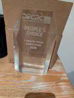 Evan wins DFCRC 3MT People's Choice Award 🏆